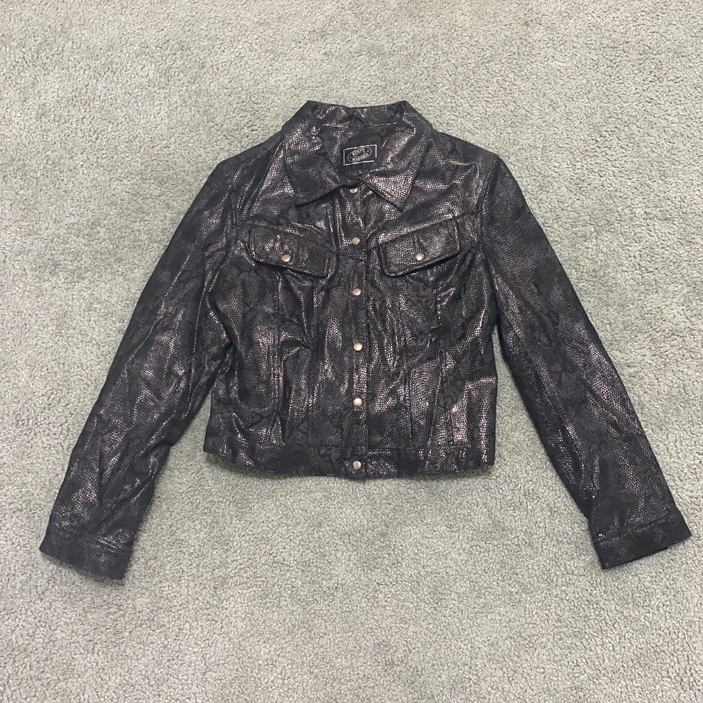 Vintage 90s Steve Madden Leather snakeskin jacket